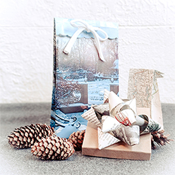 Upcycled crafts: gift bag, bow